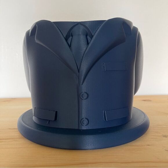 Navy Suit Jacket & Tie Planter - Sophisticated Sustainable Gift for Professional - Picture 3 of 9